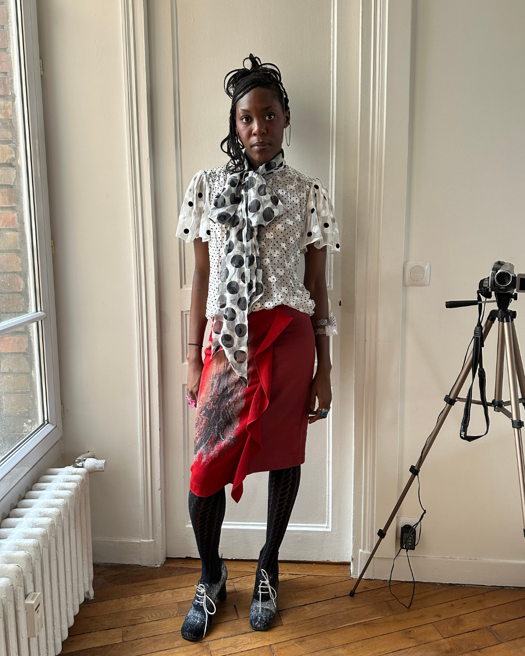 Polka dot blouse