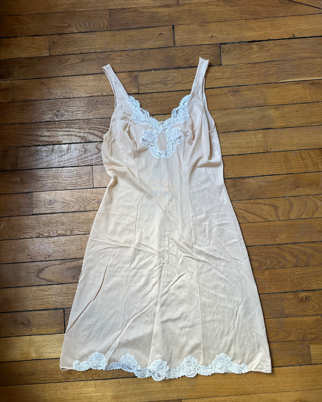 Nude lace nightdress