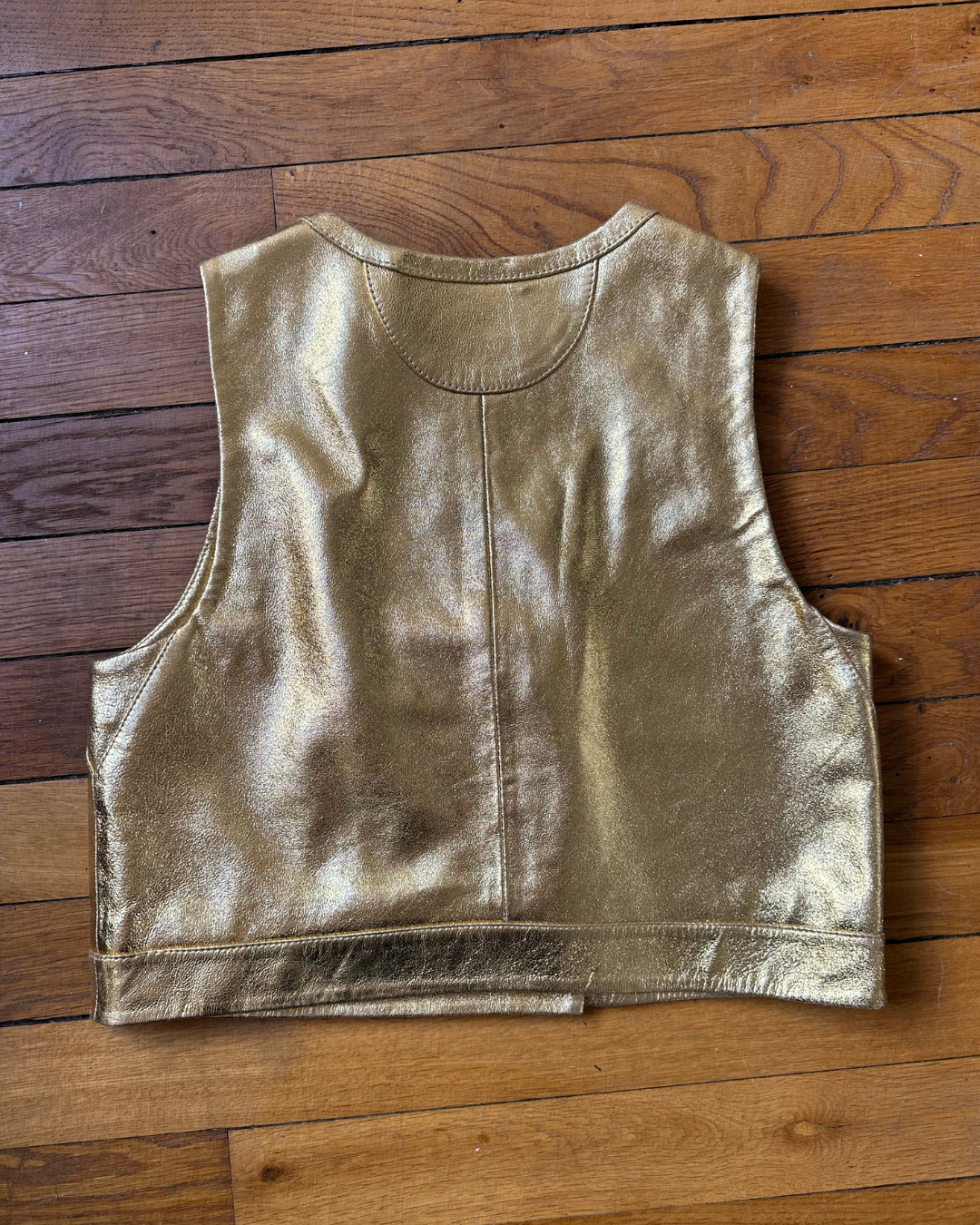 Gold crop top