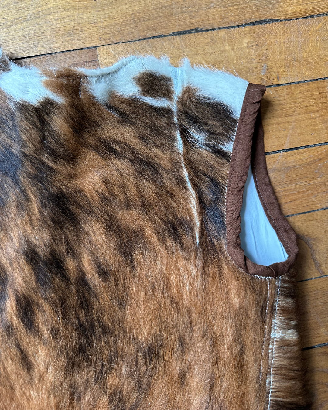 Sleeveless cowhide vest