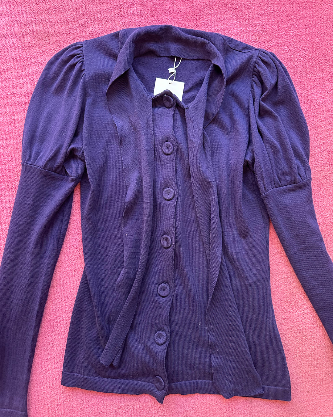 Cardigan with bow/tie