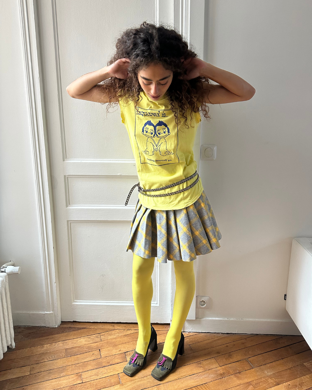 Checked skirt
