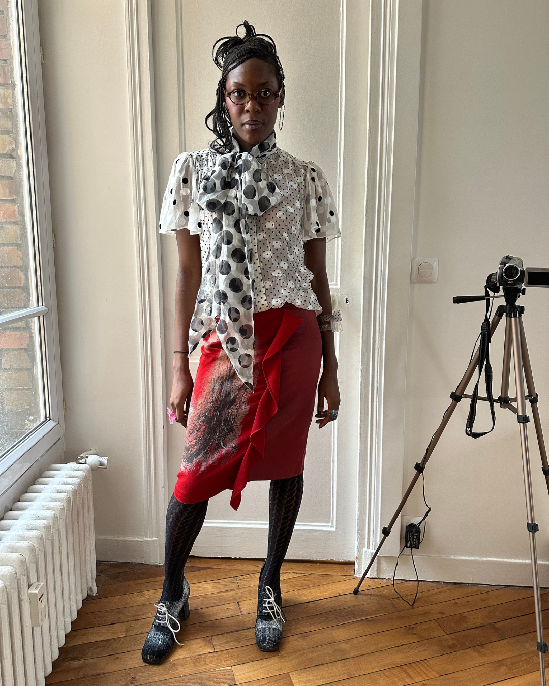 Polka dot blouse