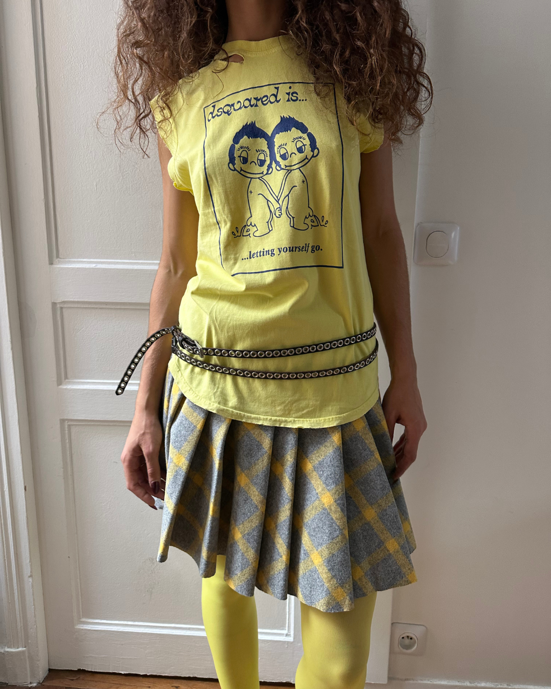 Checked skirt