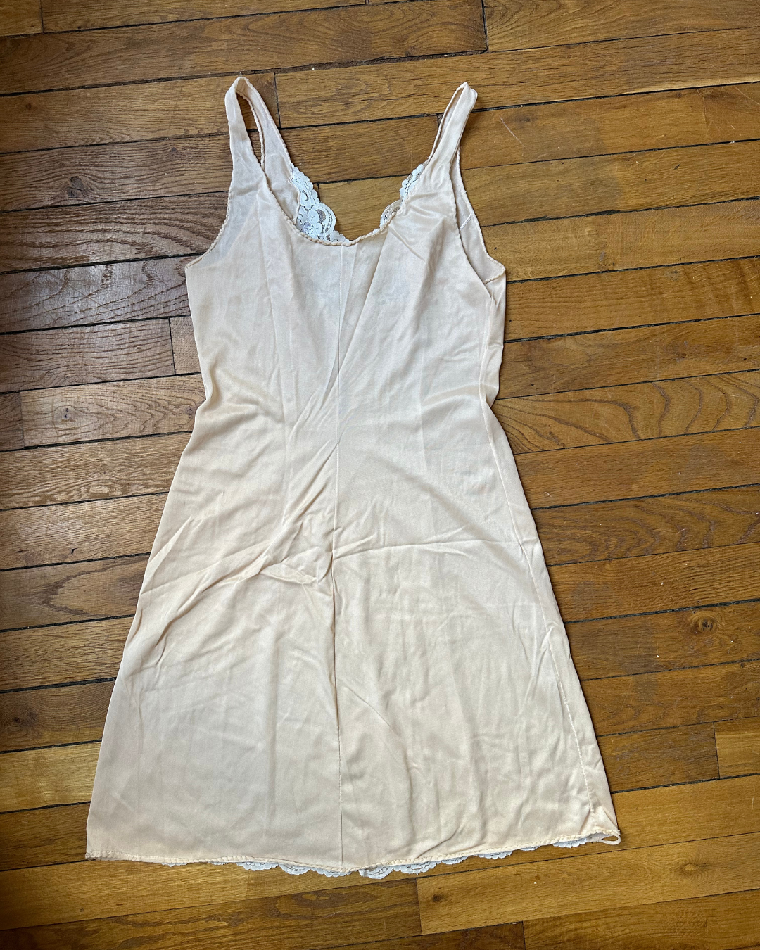 Nude lace nightdress