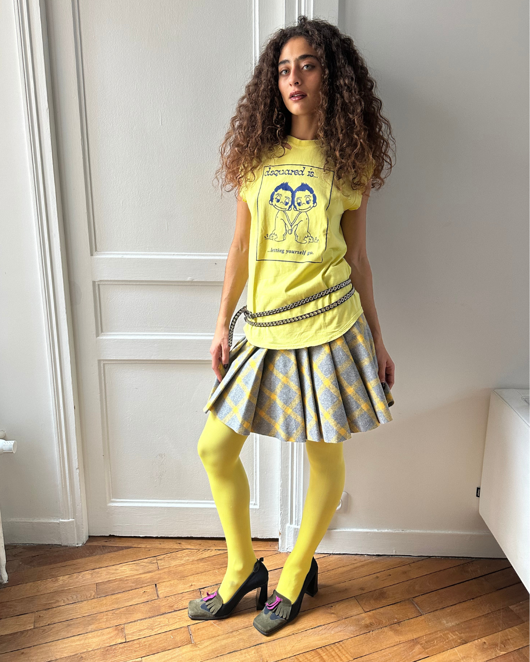 Checked skirt