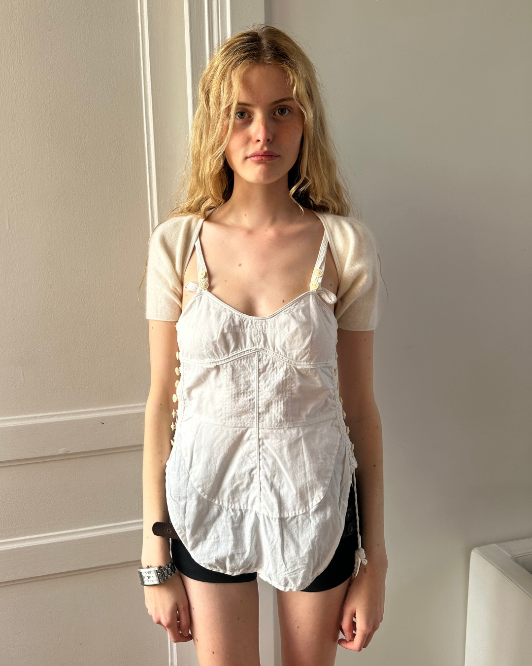 Fitted corset tank top