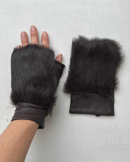Fur mittens