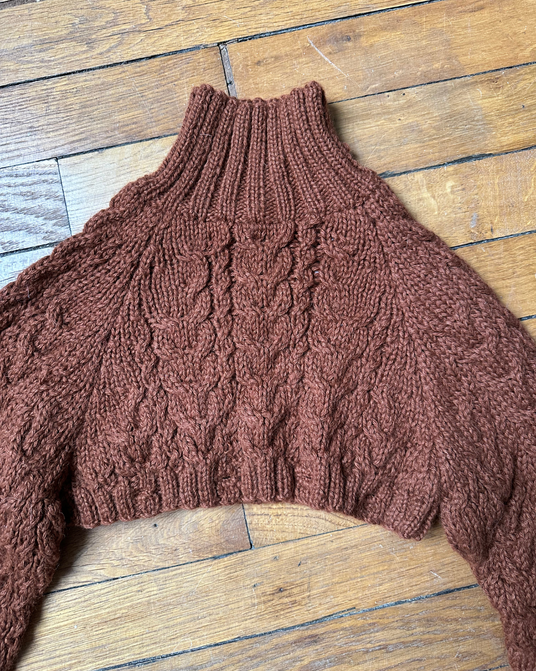 Short turtleneck sweater