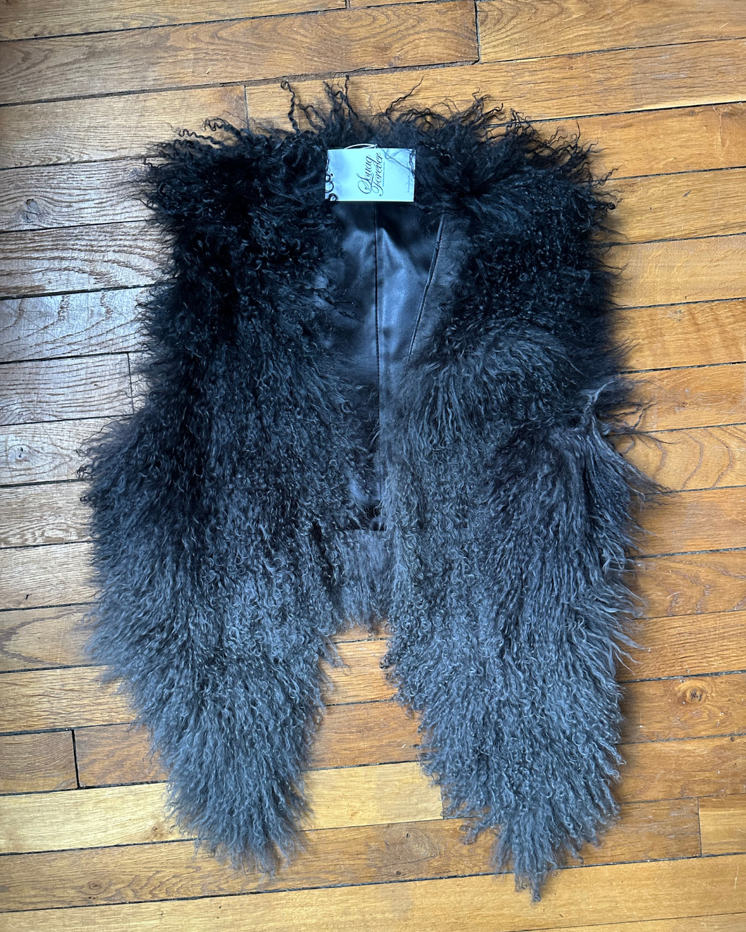 Sleeveless gradient fur
