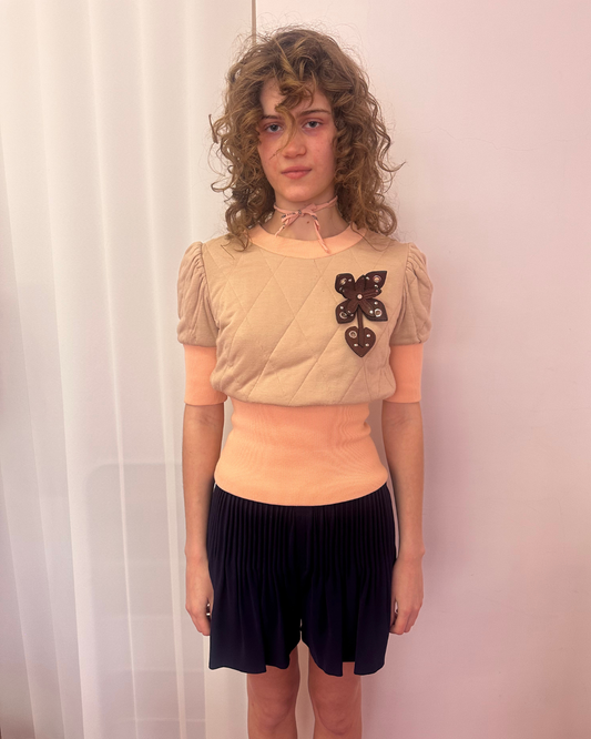 Purple ruched shorts