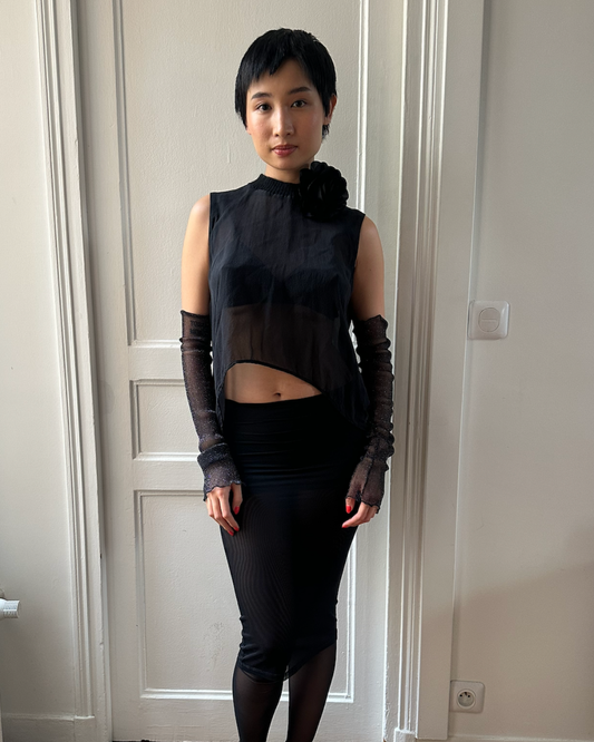 Black transparent top
