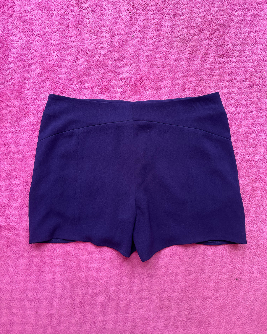 Purple ruched shorts