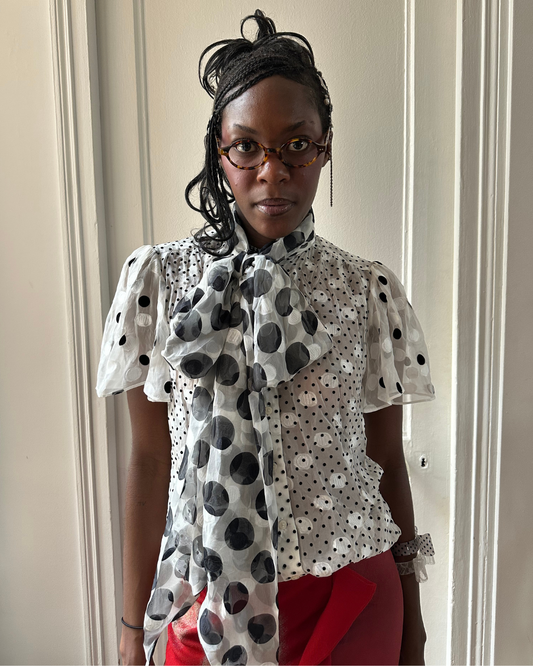 Polka dot blouse