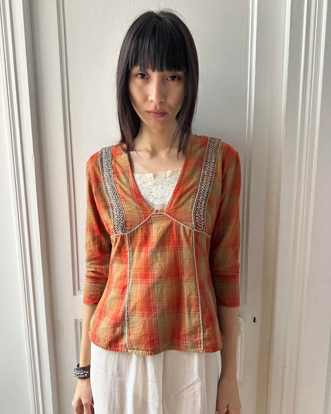 Checked blouse
