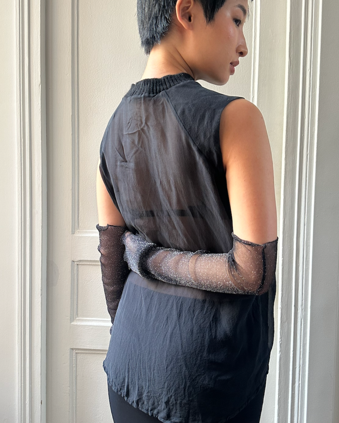 Black transparent top