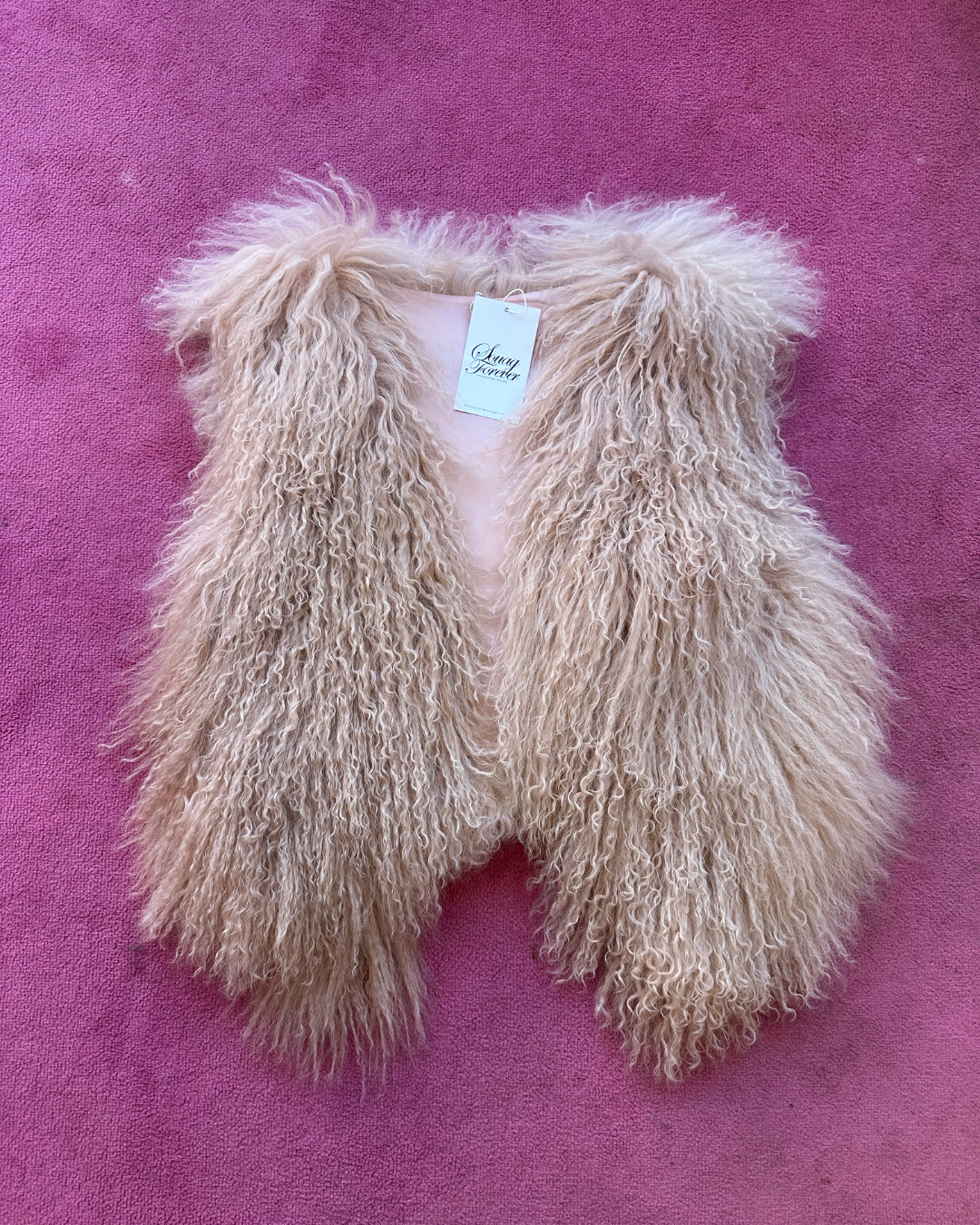 Pink fur bolero