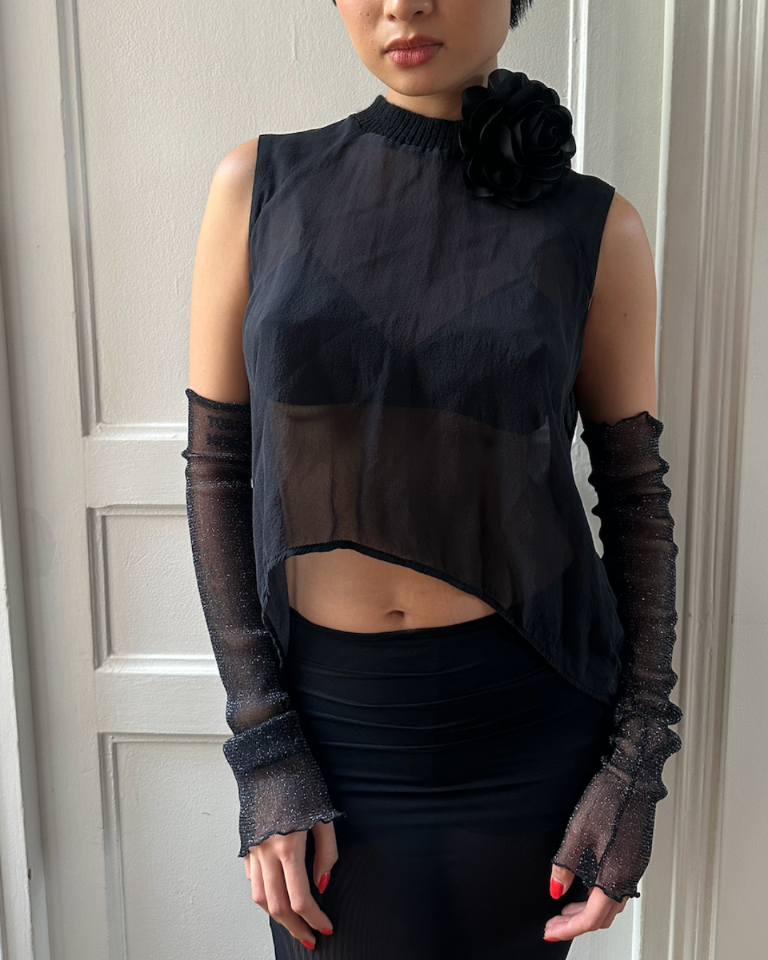 Black transparent top