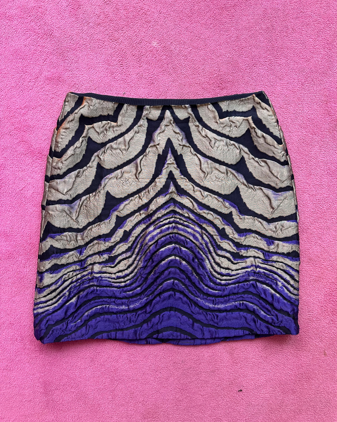 Colorful zebra print skirt