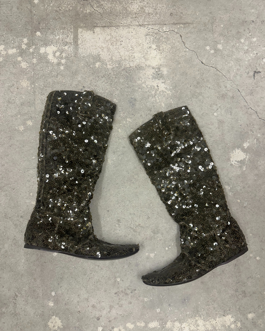 Sequin boots