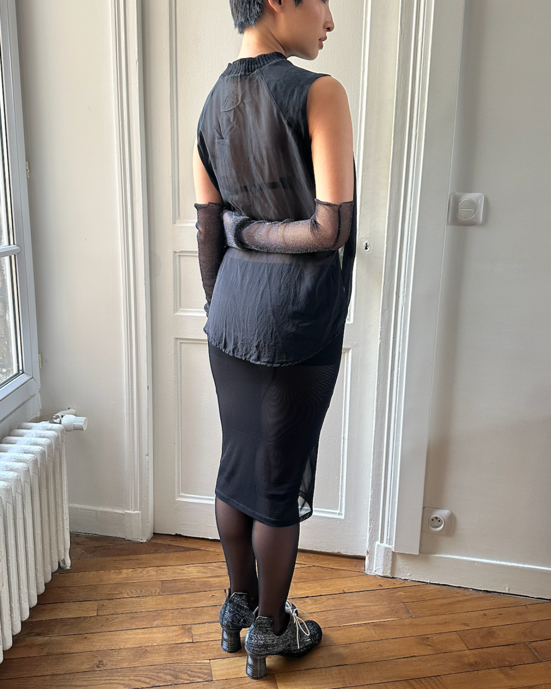 Black transparent top