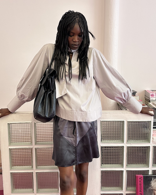 Puffy grey blouse