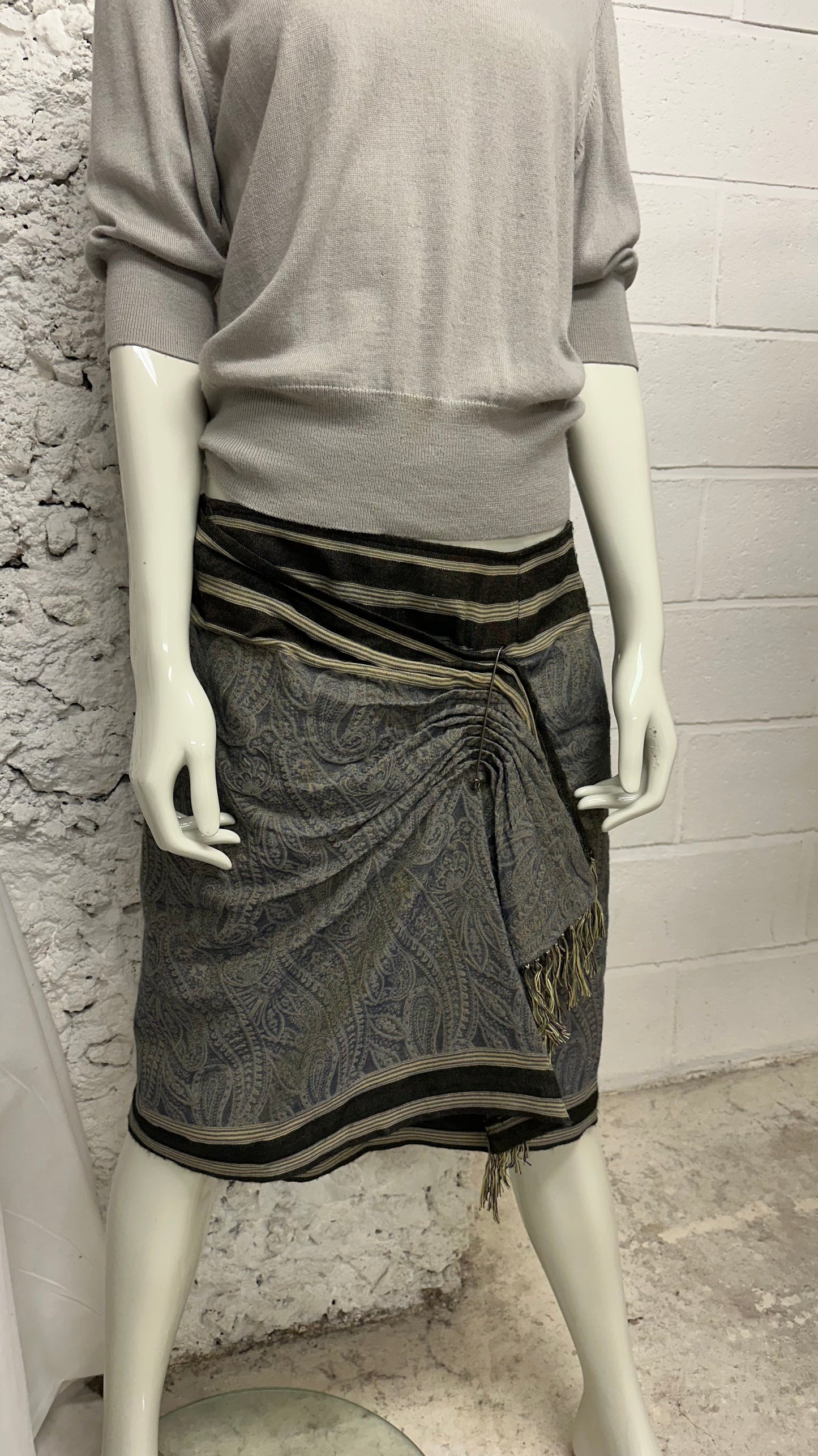 Draped effect skirt