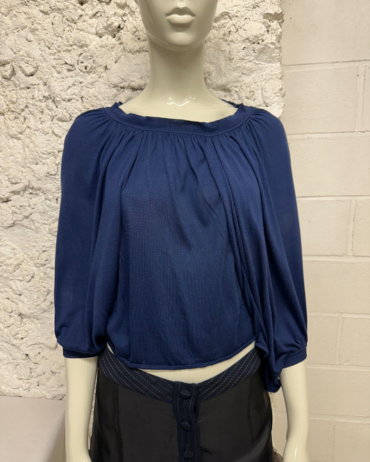 Navy blue flowing top