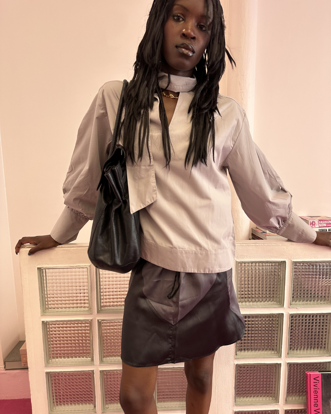 Puffy grey blouse