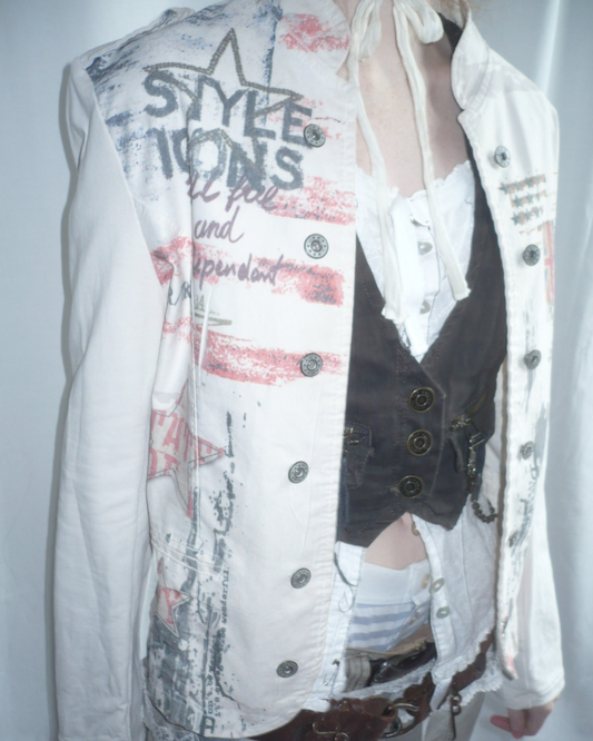 Printed cotton jacket