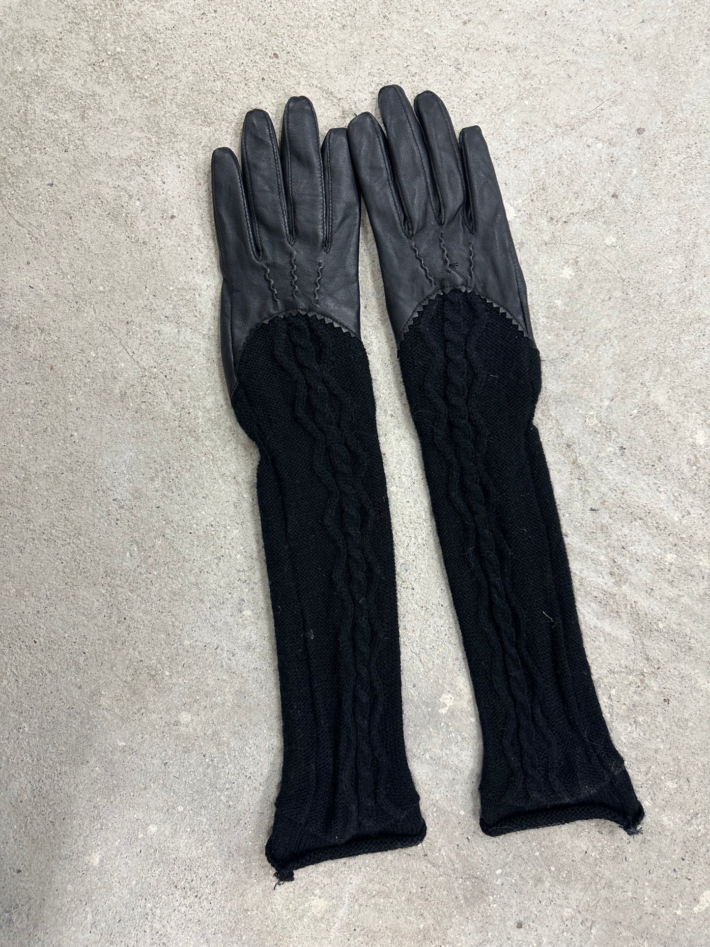 Long black gloves