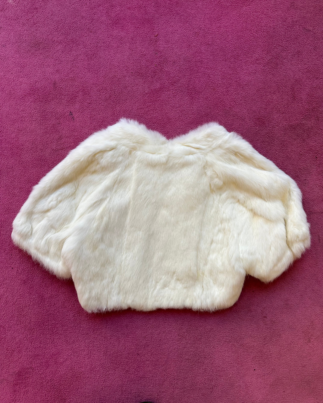 White fur bolero