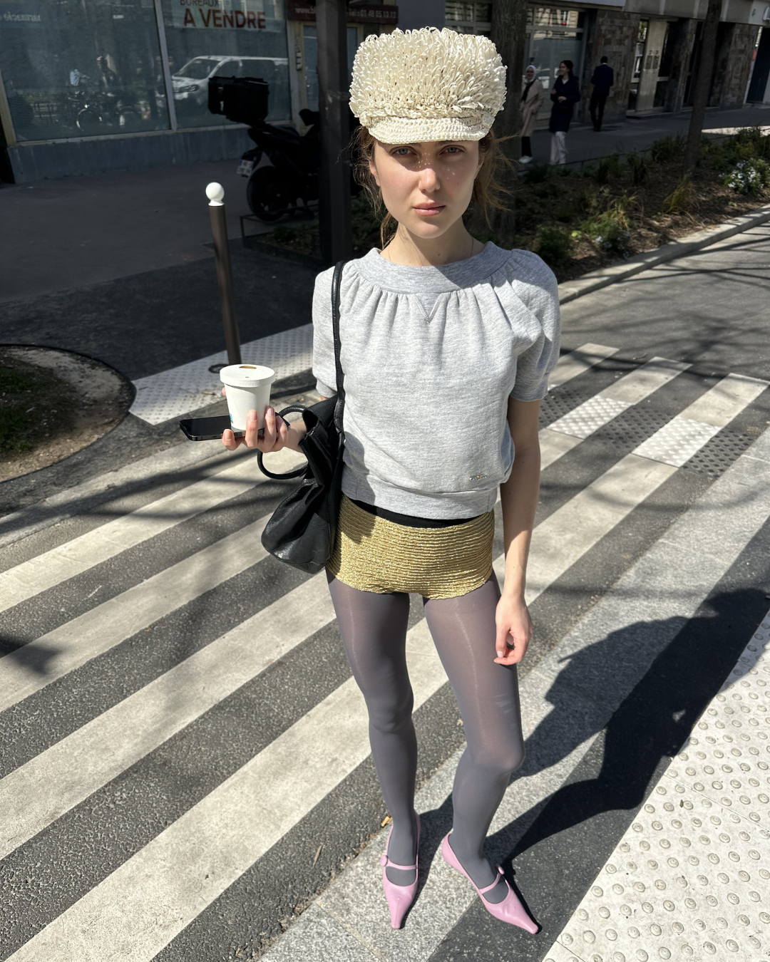 Gray sweatshirt top