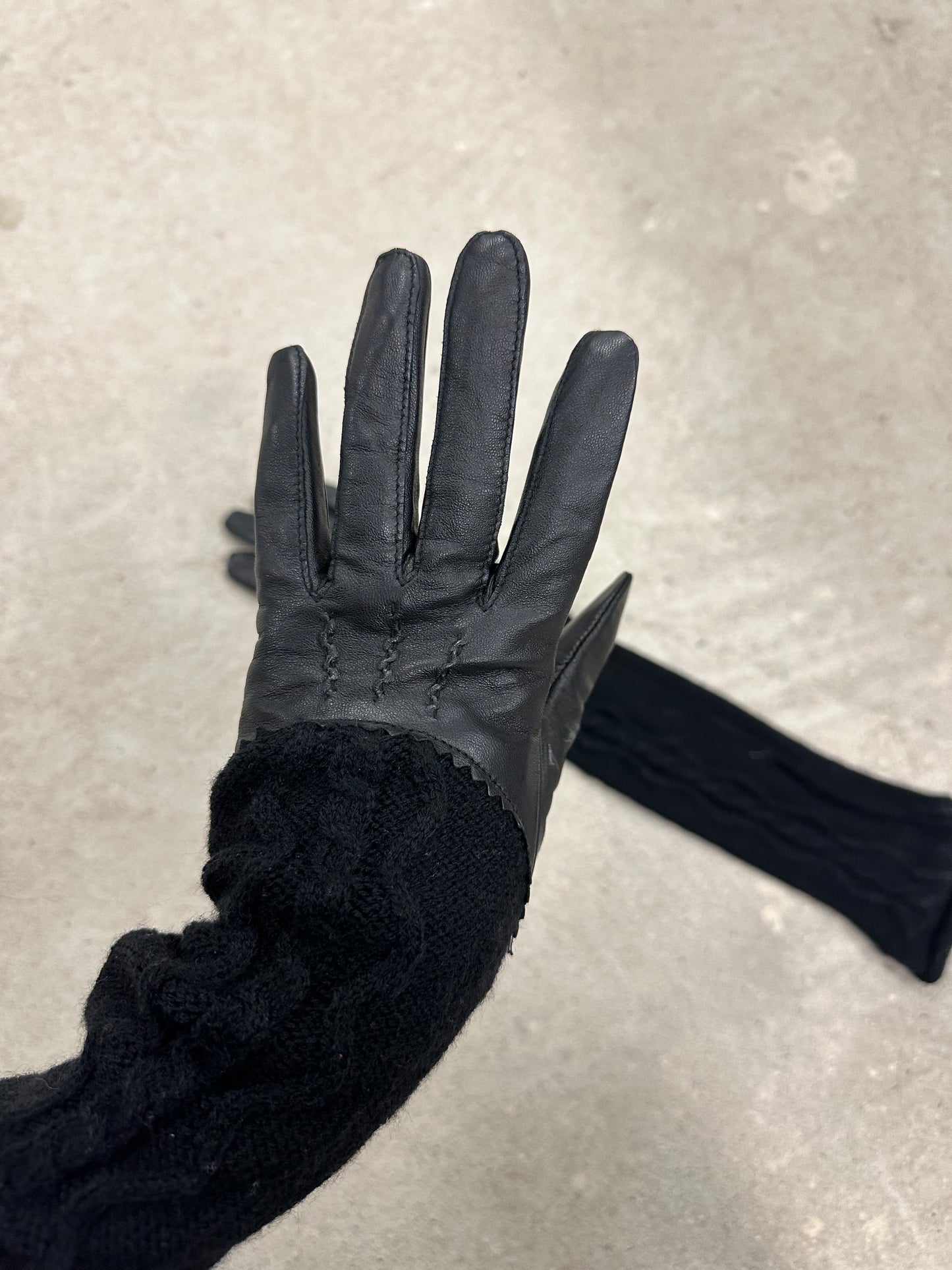 Long black gloves